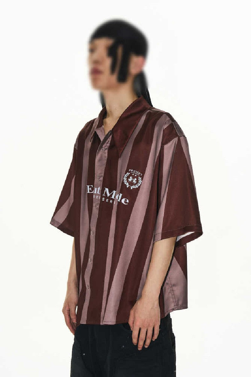 Burgundy Striped Shirt