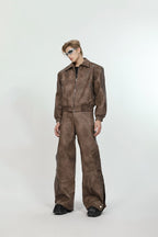 PU Leather Cropped Jacket