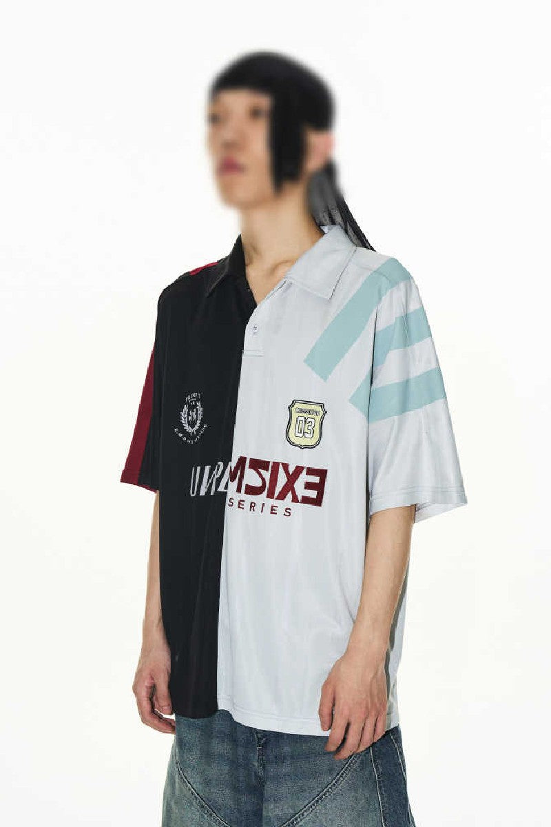 Colorblock Polo Graphic Tee