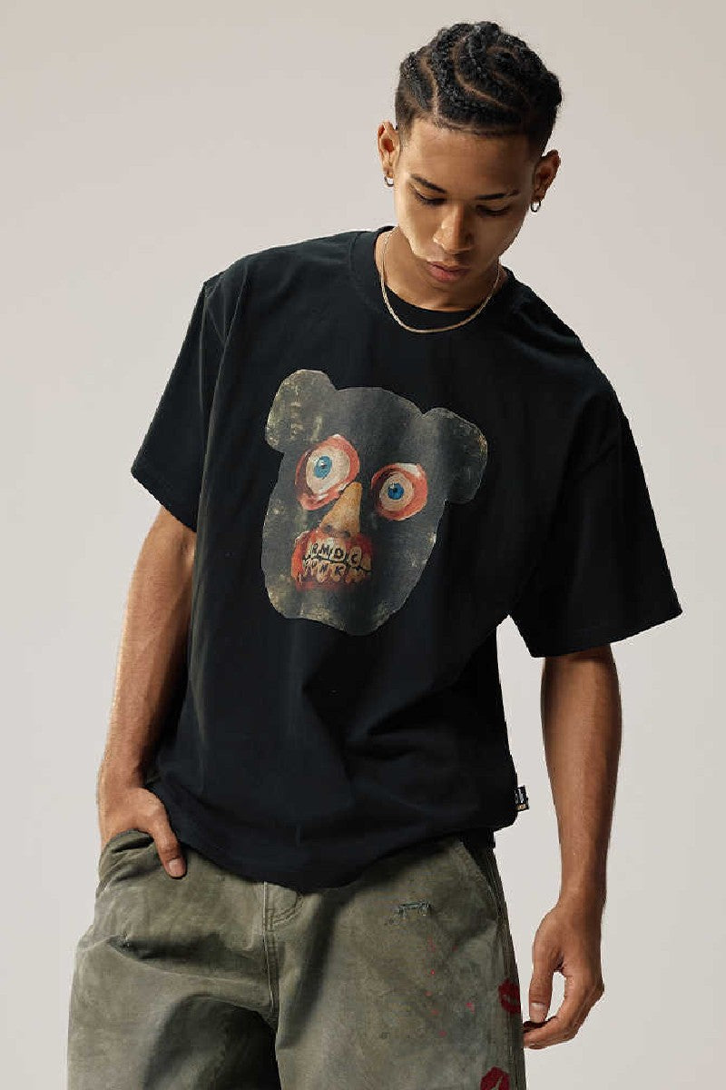 Bear Face Graphic T-Shirt
