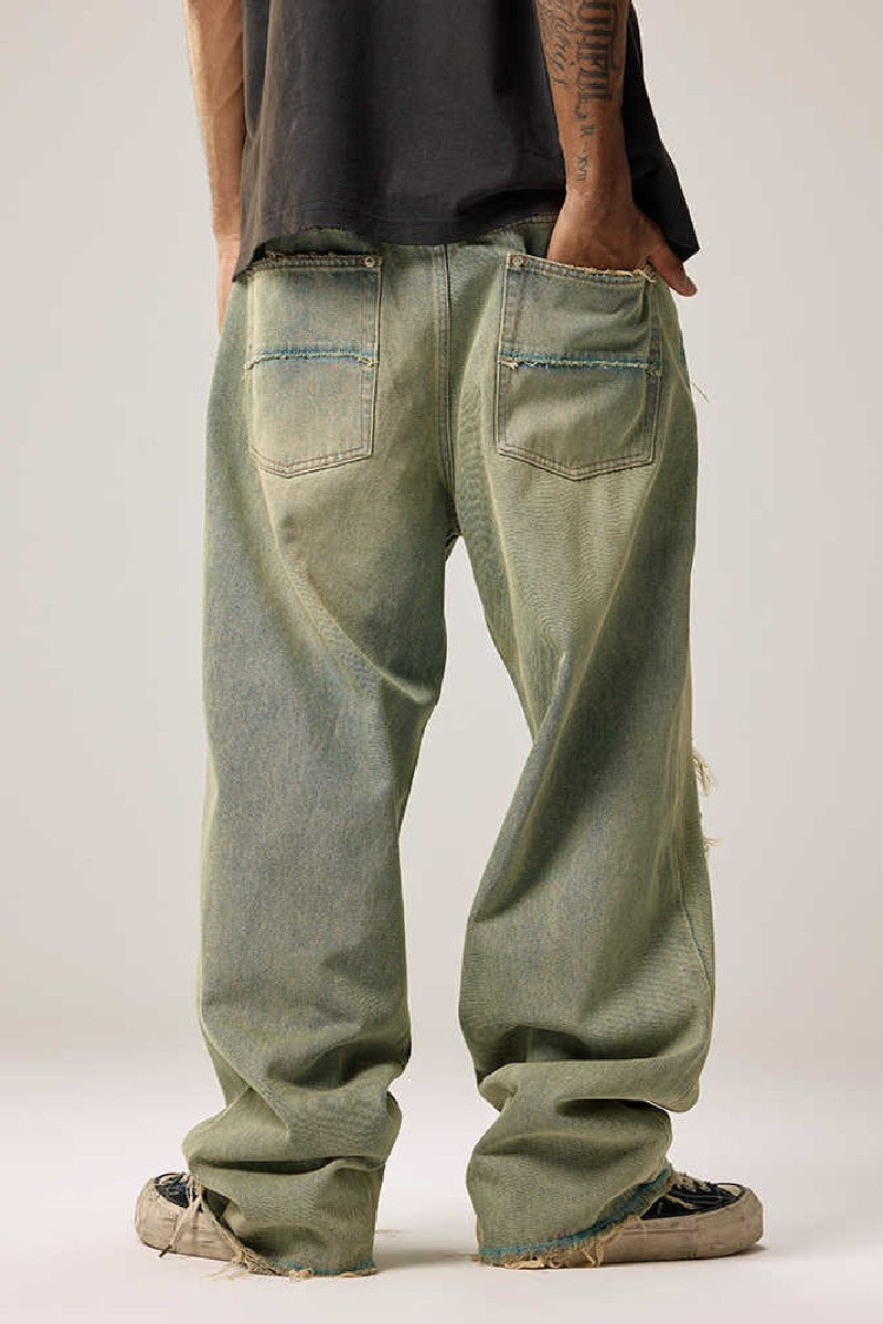 Distressed Wide Leg Jeans