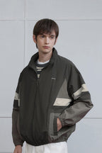 Vintage Color Block Sports Training Jacket