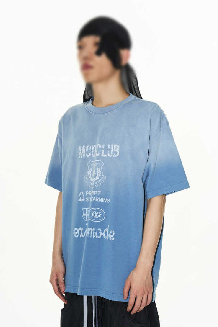 Washed Blue Graphic Tee