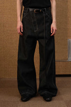 Asym Zip Flare Jeans