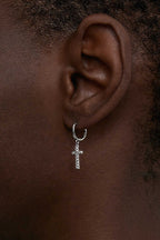 Cross Hoop Hip Hop Earrings
