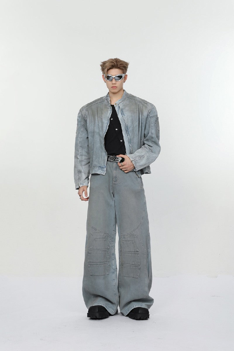 『COPPING ZONE』Mud-Dyed Distressed Washed Jeans Distressed Washed Jeans – Copping Zone