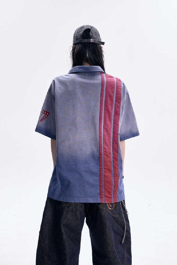 Colorblock Washed Polo Tee