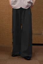 Wool Drop Crotch Cargo Pants