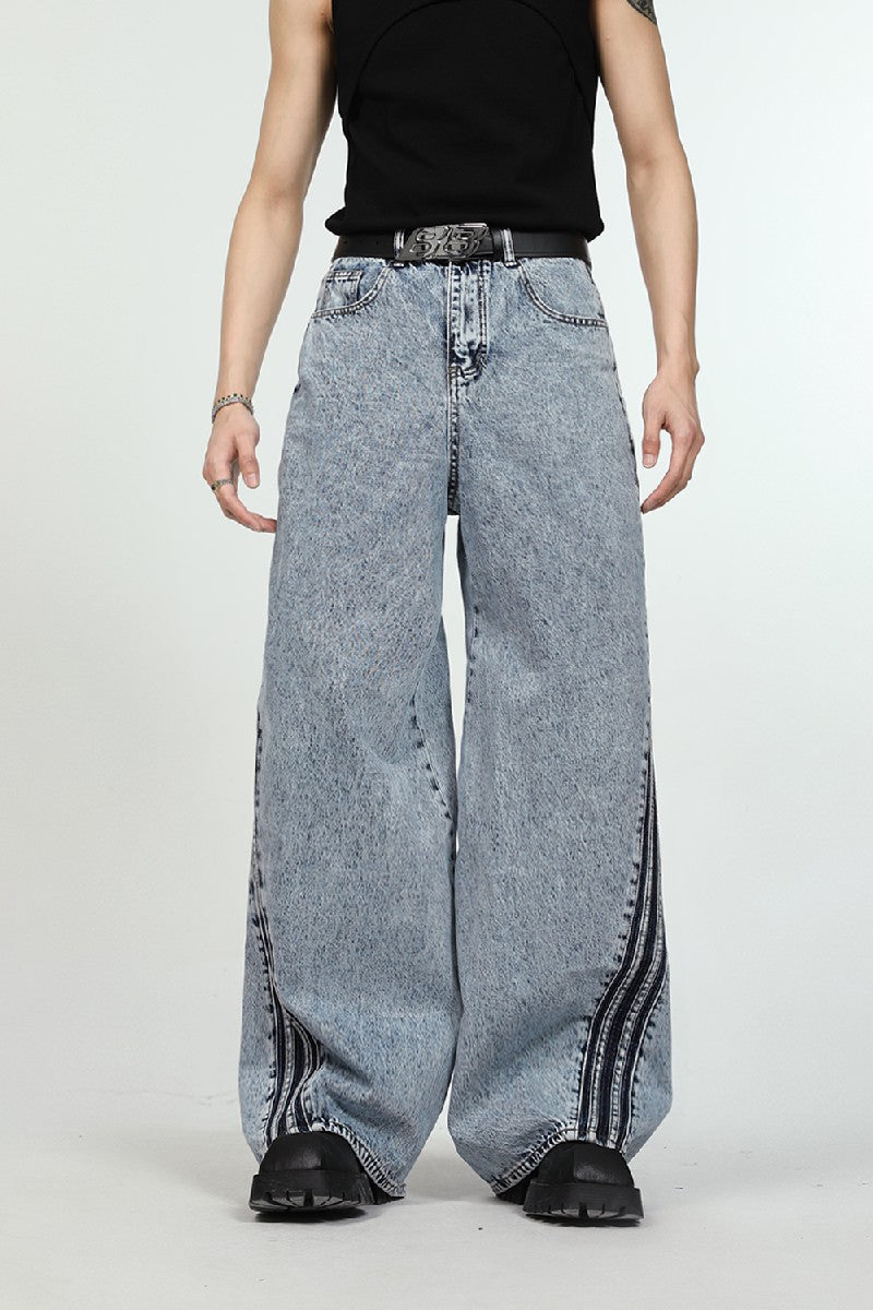 Mens Oversized Black Flare Leather Look Jeans With Zipper Fashionable  Streetwear For Casual Wear From Zepplin, $92.27