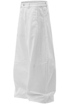 White Blade Cut Baggy Jeans