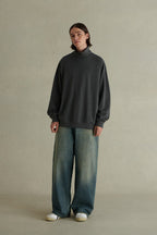 High Neck Stretch Long Sleeve Tee