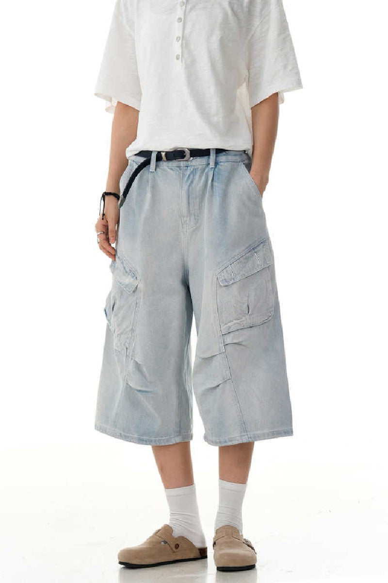Blue Multi Pocket Jorts