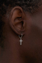 Cross Hoop Hip Hop Earrings