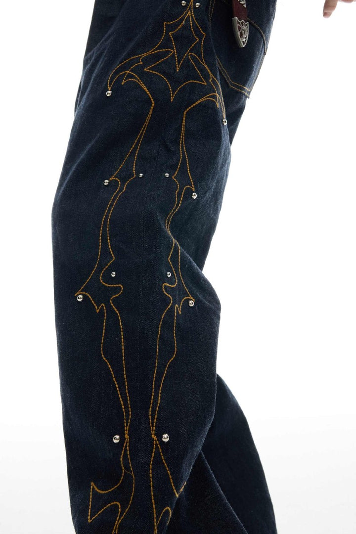 Vintage Contrast Stitch Jeans