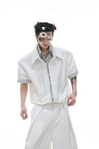 Layered Stripe Colorblock Shirt