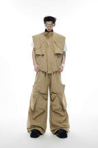 Drawstring Cargo Vest