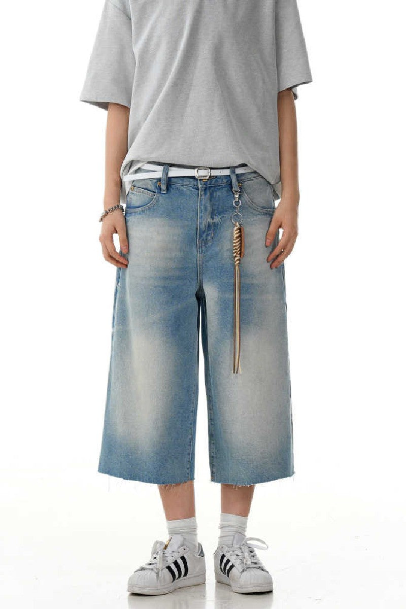 Raw Hem Washed Jorts