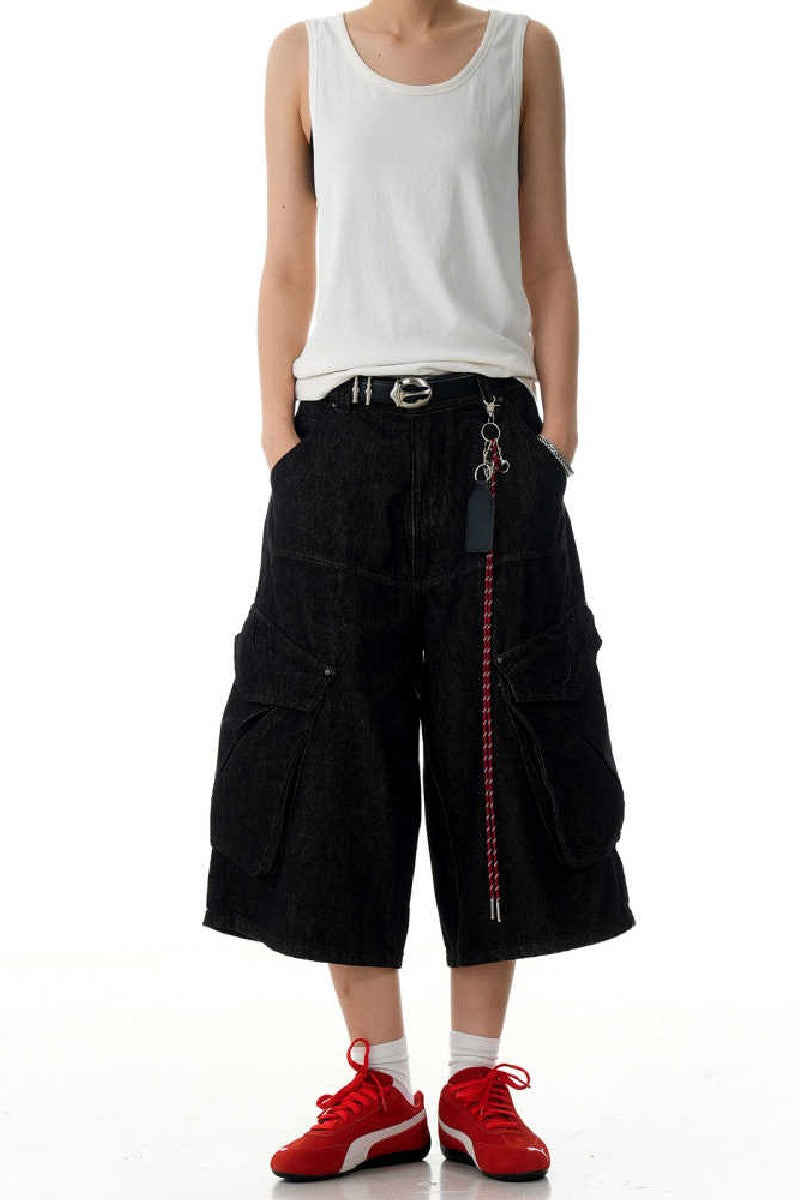 Black Cargo Jorts
