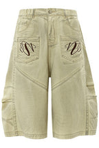 Inside-Out Dirty Denim Shorts