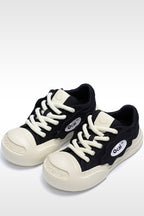 Black Smile Canvas Sneakers