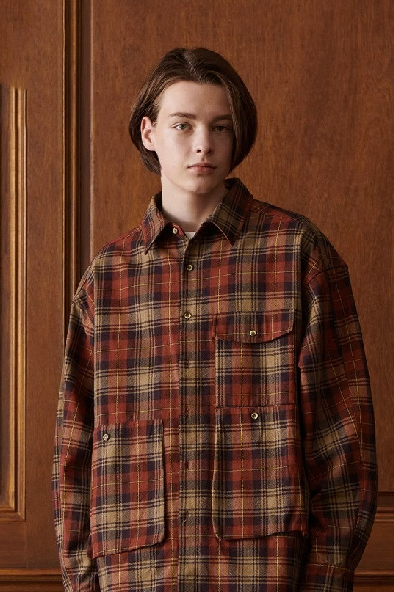 Red Checkered Casual Jacket