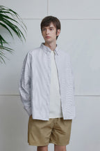 Oxford Striped Casual Loose Fit Shirt