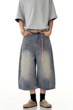 Blue Textured Jorts