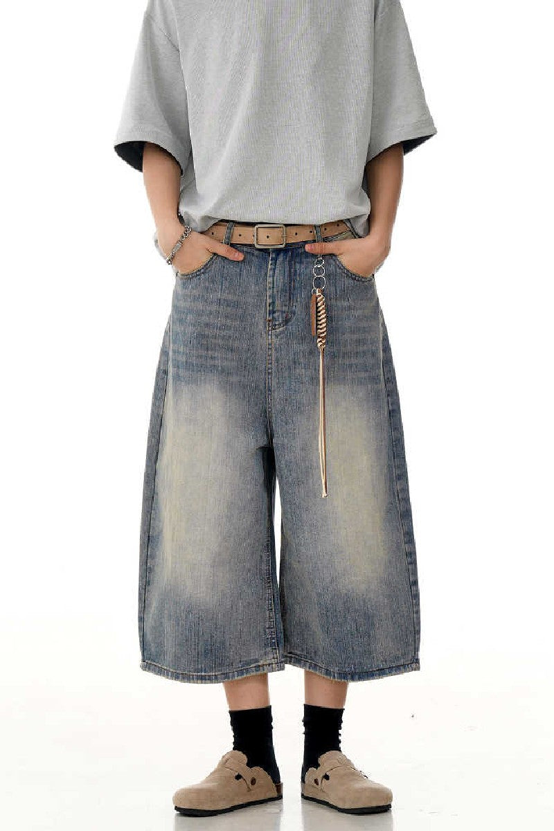 Blue Textured Jorts