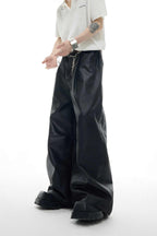 Coated Wax Wide Leg Pants