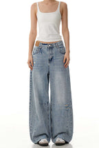 Distressed Blade Banana Jeans