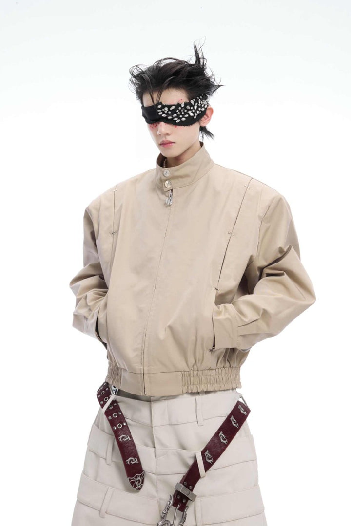 Studded Spine Harrington Jacket