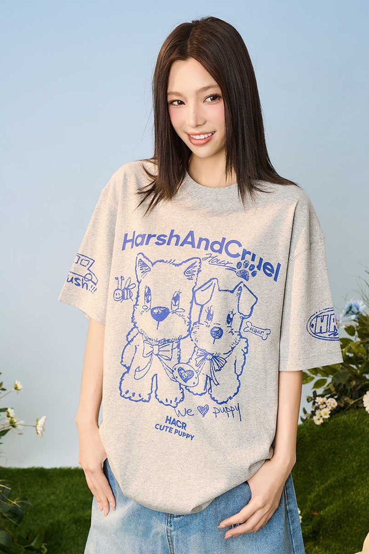Handdrawn Dog Loose Tee