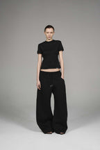 Dual Tone Curved Sweatpants