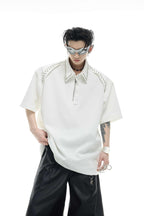 Metal Trim Studded Polo