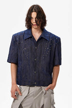 Textured Diamond Short Sleeve Shirt