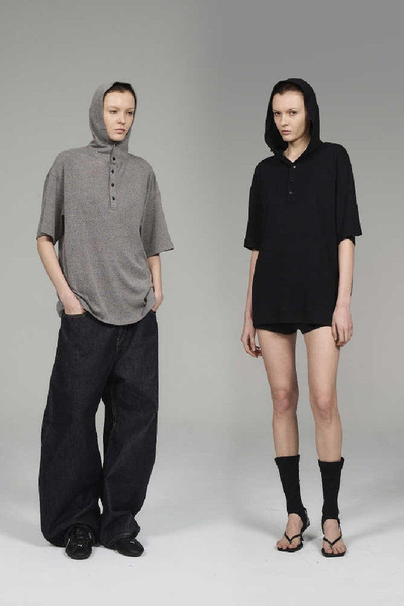 Cotton Hooded Polo Tee