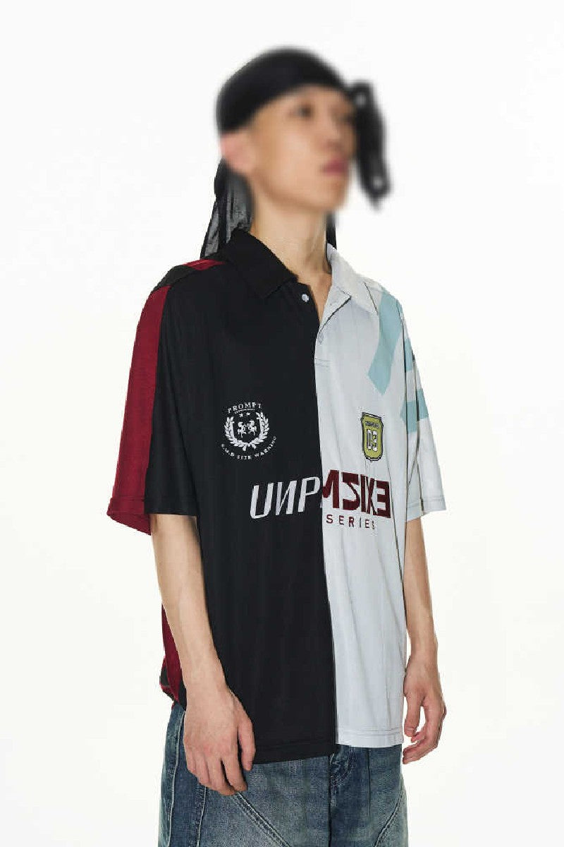Colorblock Polo Graphic Tee