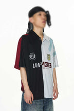 Colorblock Polo Graphic Tee