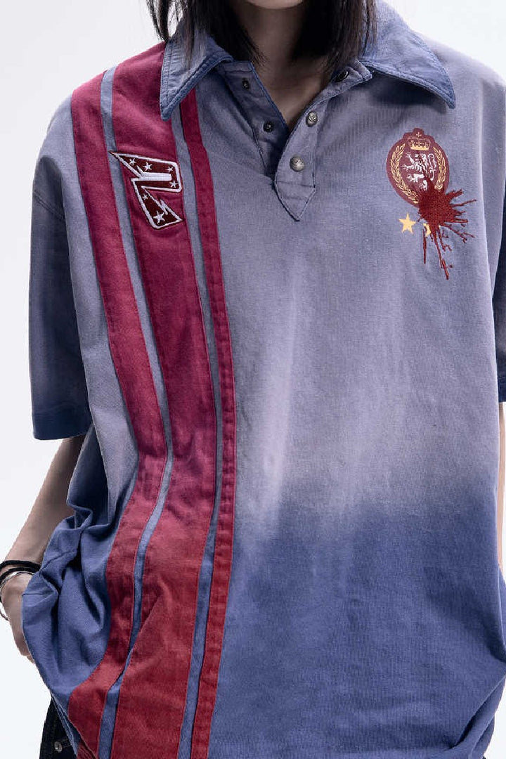 Colorblock Washed Polo Tee