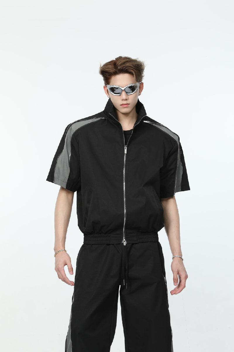 Reflective Zip-Up Shirt