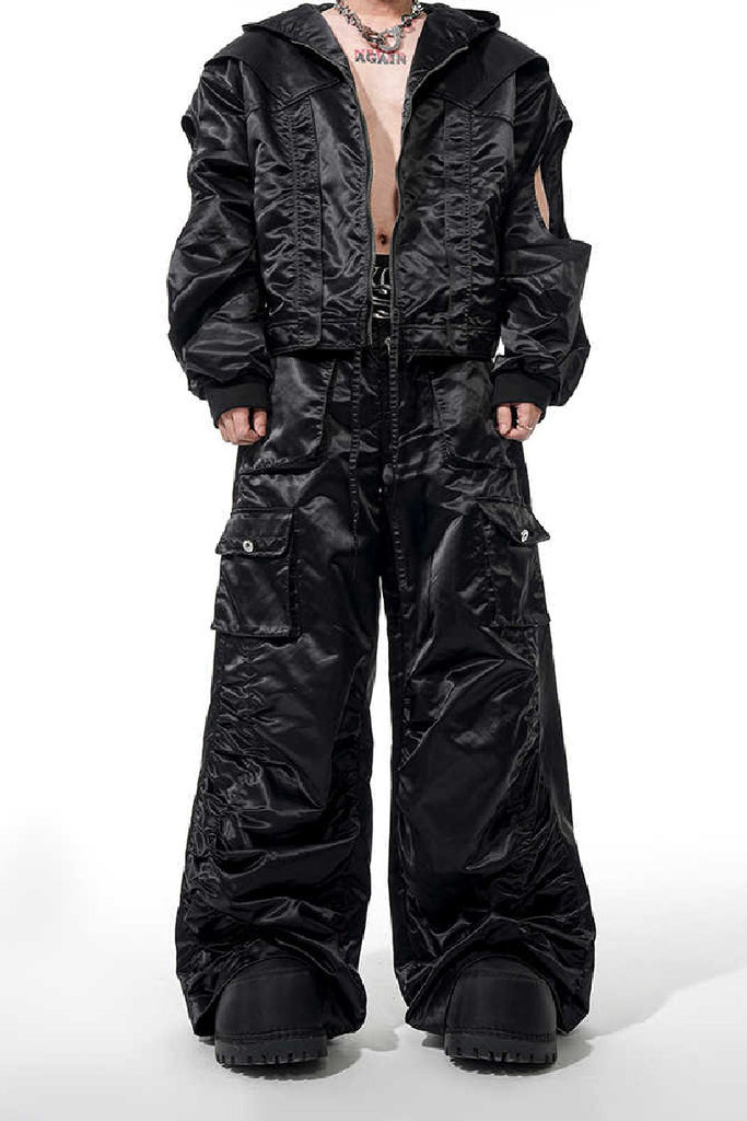 Deconstructed Techwear Nylon Cargo Pants – Copping Zone
