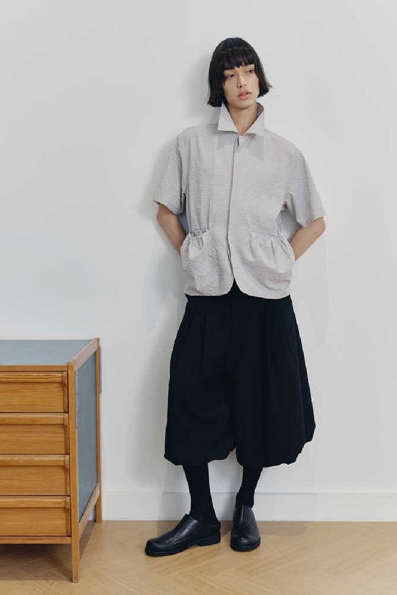 Textured Jacquard Skirt Pants