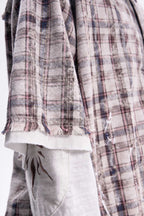 Plaid Raw Edge Polo Shirt