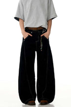 Black Deconstructed Blade Jeans