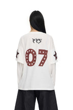 Racing Embroidered Layered Tee