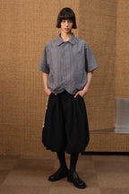 Crinkle Stripe Curved Shirt