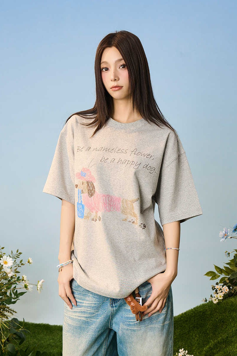 Line Dog Loose Fit Tee