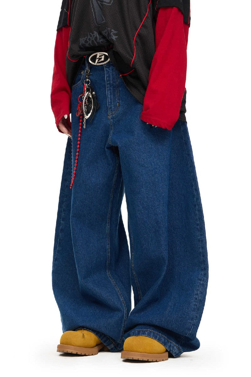 Vintage Wash Blade Leg Jeans