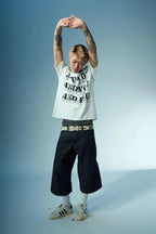Slogan Lettering Crewneck Tee
