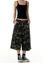 Camo Deconstructed Cargo Jorts